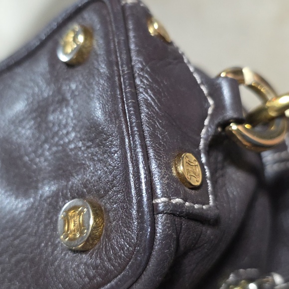VTG Céline East/West Shoulder Bag in Stitched Brown Leather w/COA - Picture 16 of 16